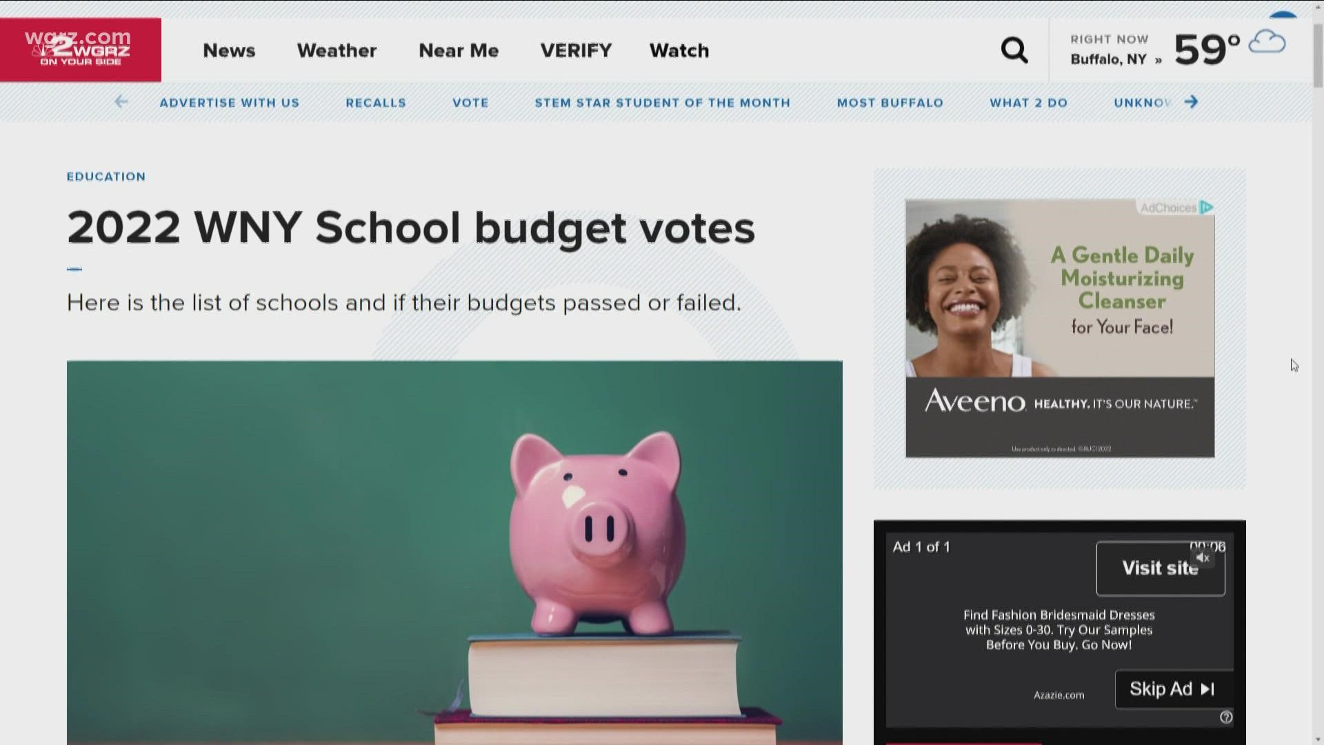 2022 WNY school budget votes website