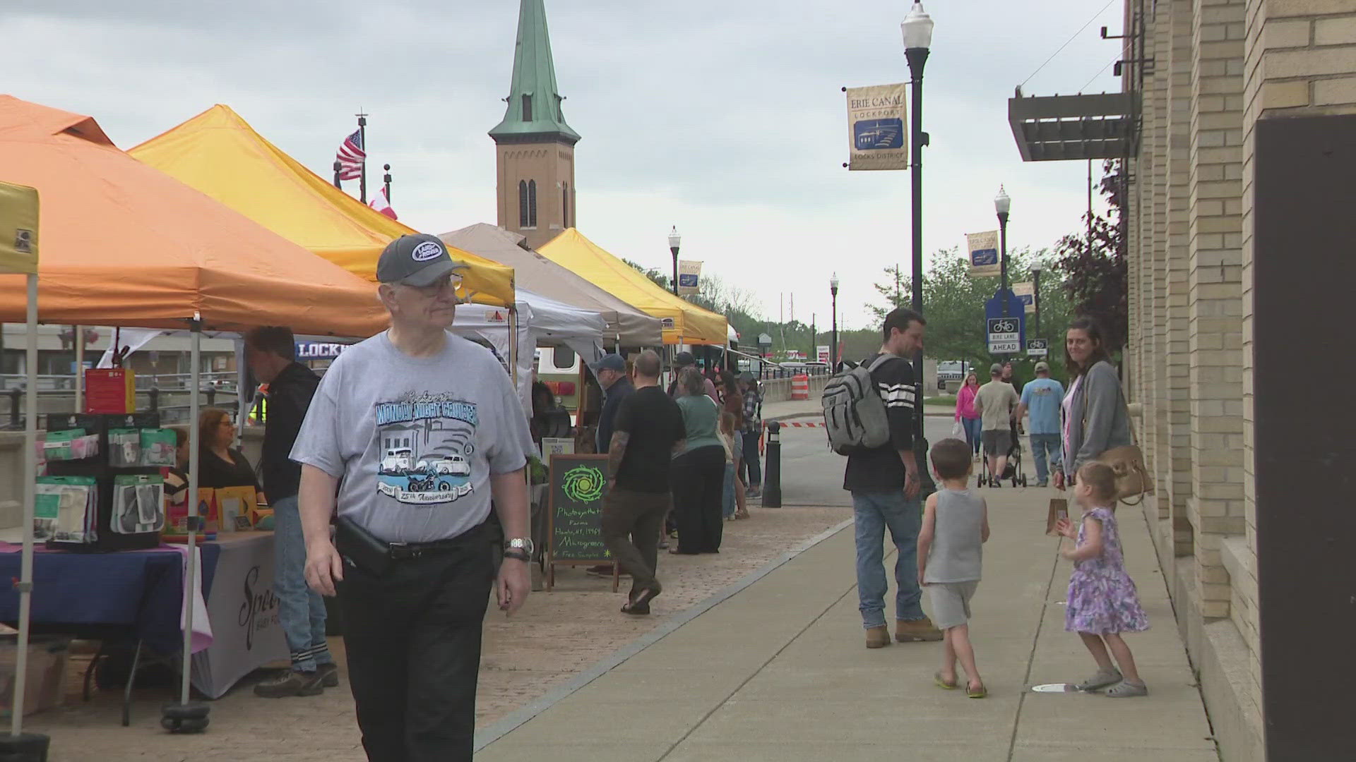 The market is apart of Lockport's celebration of the bicentennial of the Erie canal. 