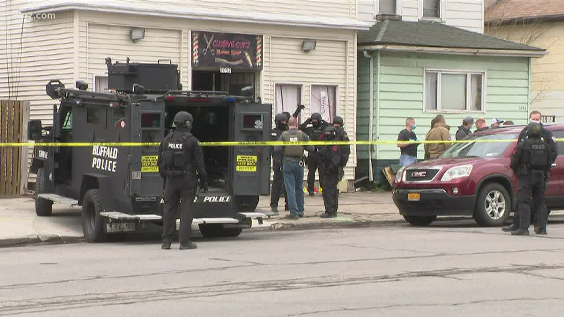 The City of Buffalo police arrested two people for allegedly shooting at SWAT officers. This happened on Niagara Street this Monday morning.