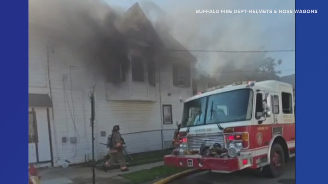 Buffalo fire rescue: 2 escape burning building, 3 firefighters injured ...