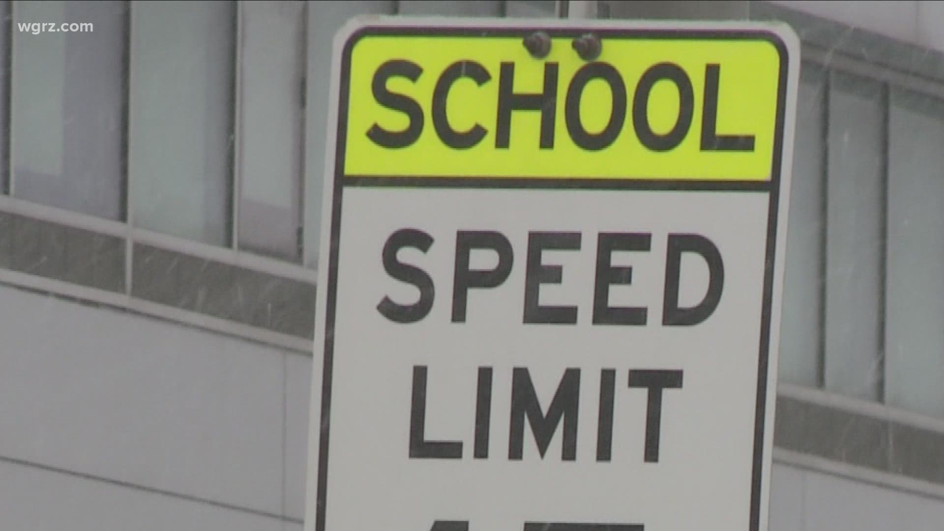 School Speed Zone Camera In Front Of Buffalo City Council Committee