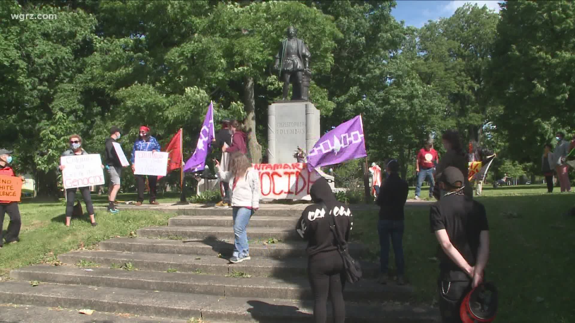 There have been a few campaigns to get rid of the statue with advocates pointing to Columbus' role in the deaths of so many native Americans.