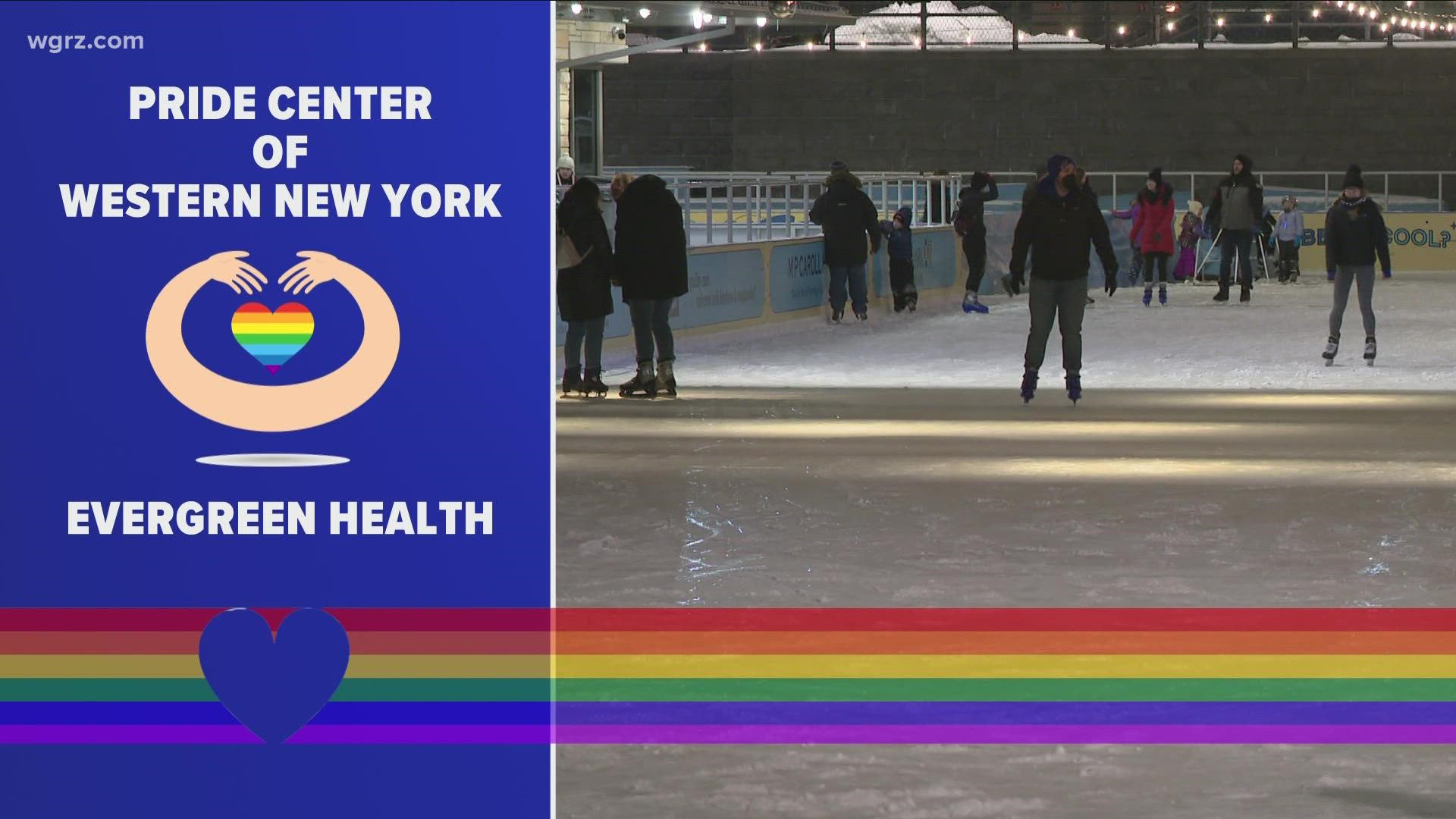 The rink partnered up with the Pride Center of WNY and Evergreen Health to put on the LGBTQ event.