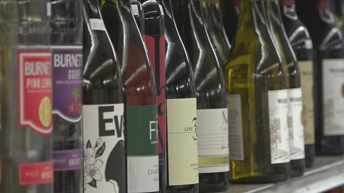 Grocery stores selling wine