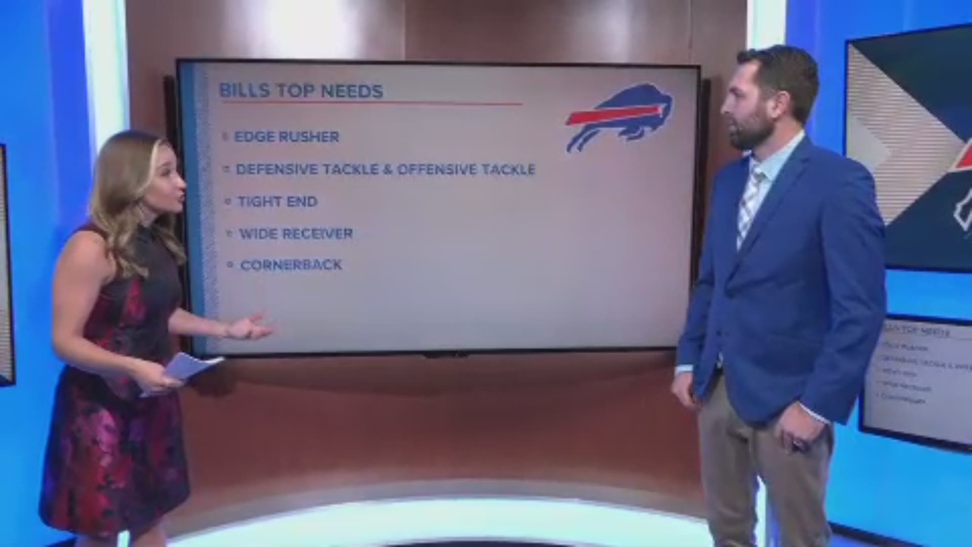 Two on Your Side's Heather Prusak and Jay Skurski from the Buffalo News and Sports Talk Sunday break down the top three edge rushers to keep an eye on during the draft.