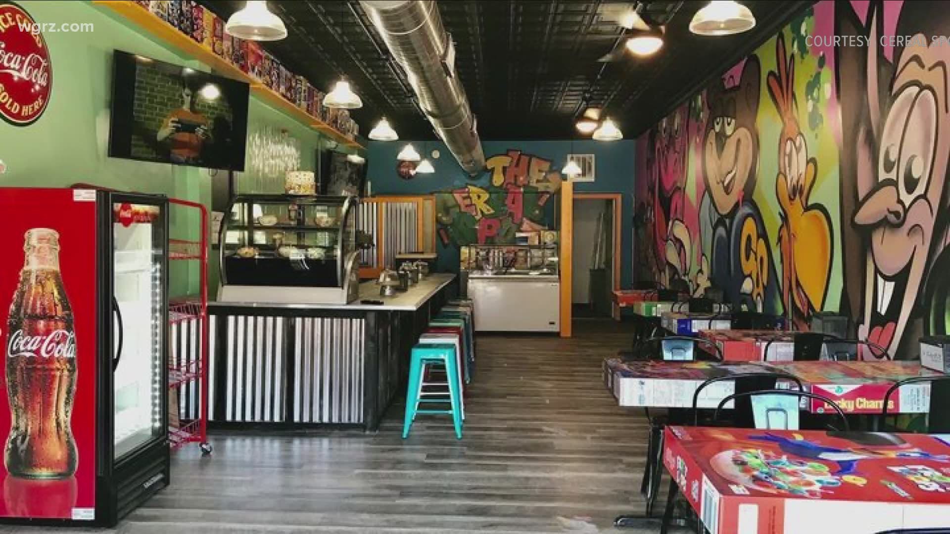 The Cereal Spot" on Hertel announced... that they're going to be opening up a week from Saturday