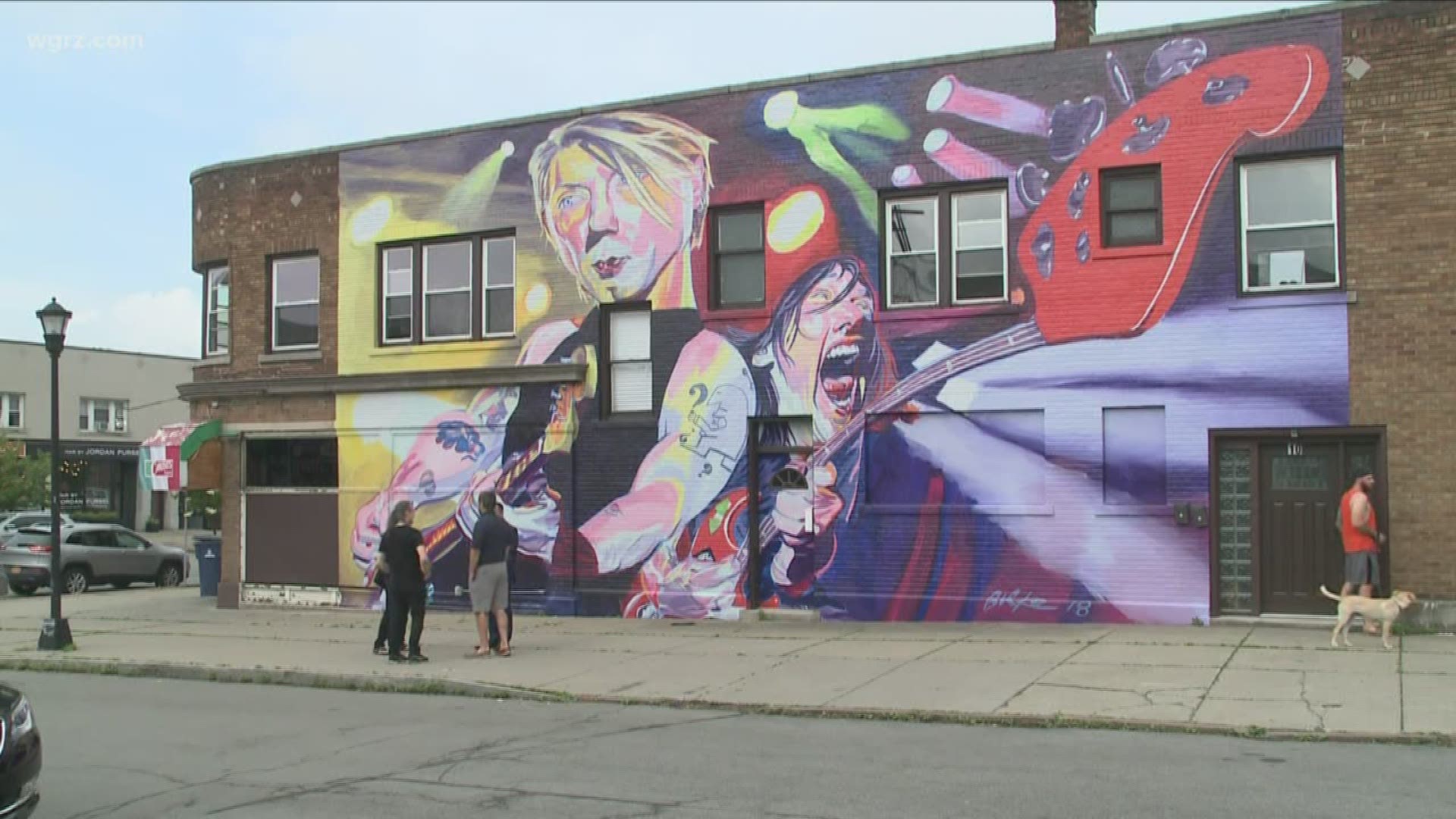 Robby Takac stops by the Goo Goo Dolls mural