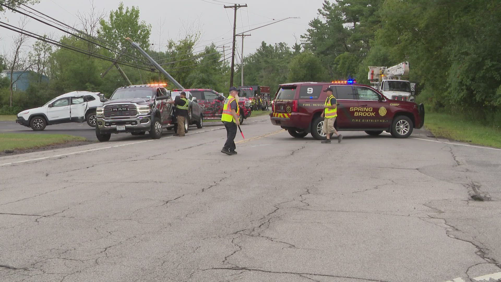 East Aurora Police responded to a two-car accident on Buffalo Road with four reported injuries.