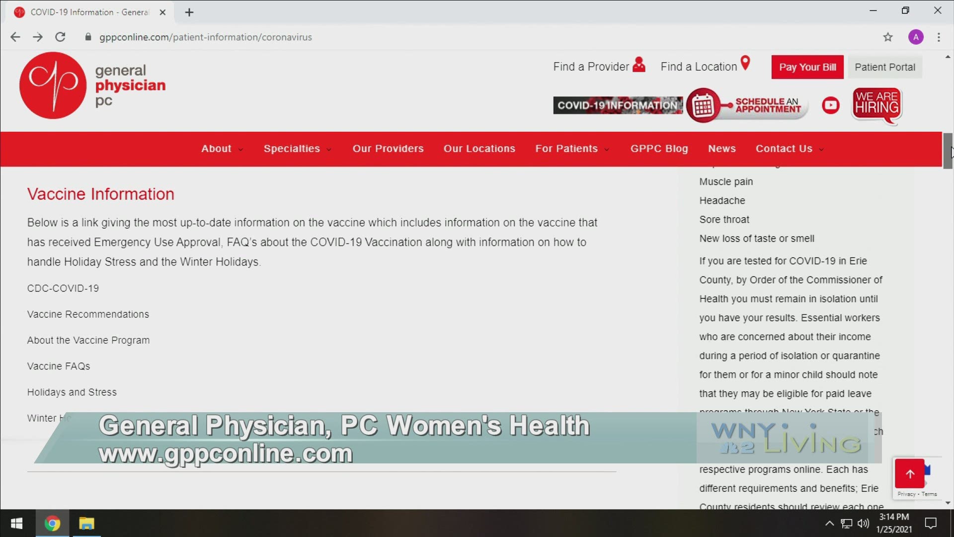 WNY Living - January 30 - General Physician, PC (THIS VIDEO IS SPONSORED BY GENERAL PHYSICIAN, PC)
