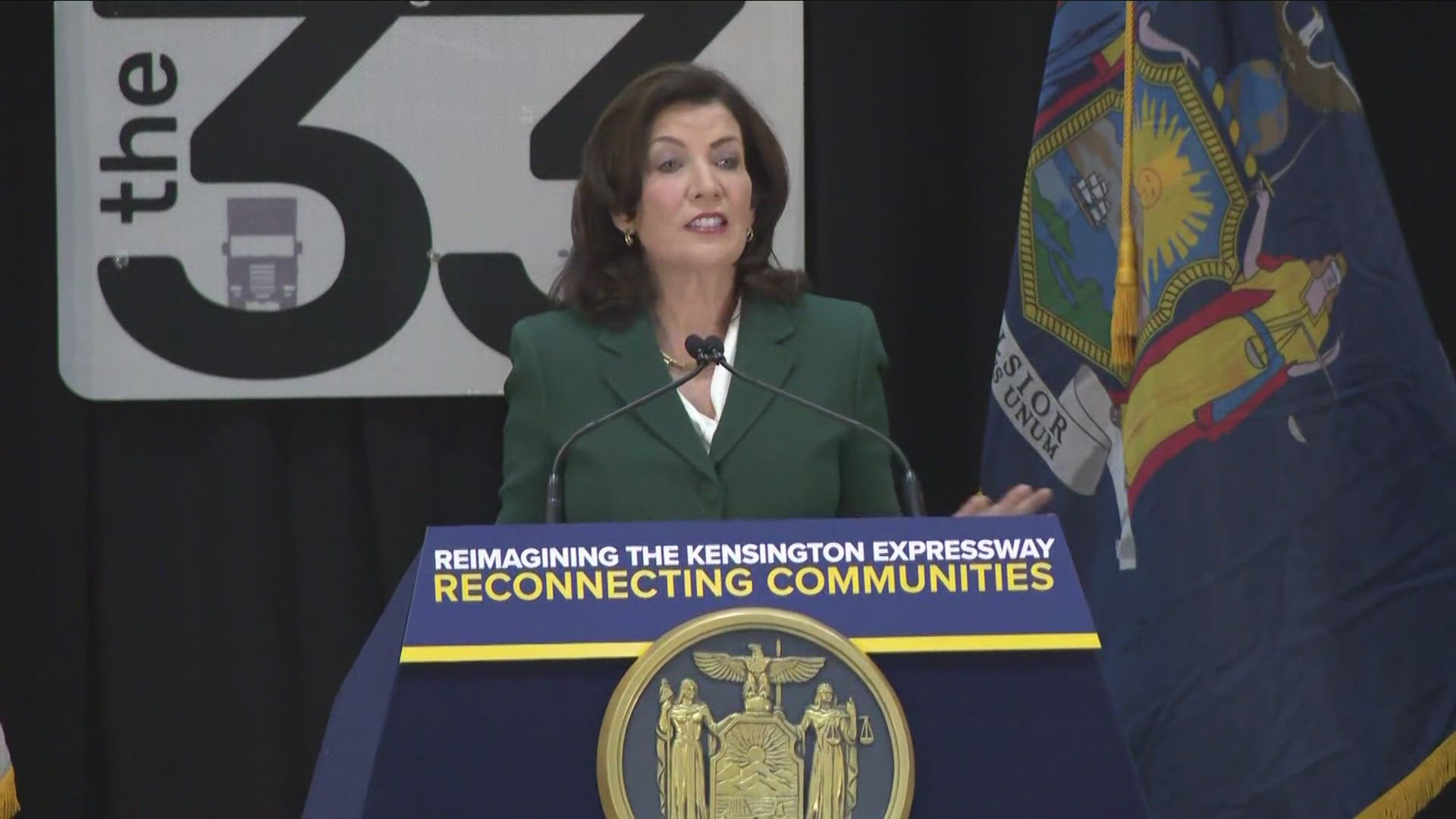 Governor Hochul says she hopes the state can "overcome" the legal challenges facing the the $1 billion Kensington Expressway project.