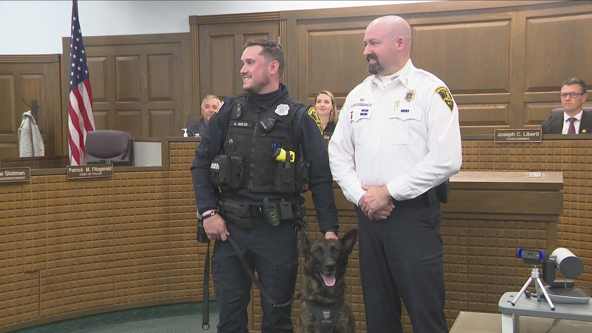 A $50 thousand dollar donation by the Orchard Park Police Foundation held to revive the canine program.