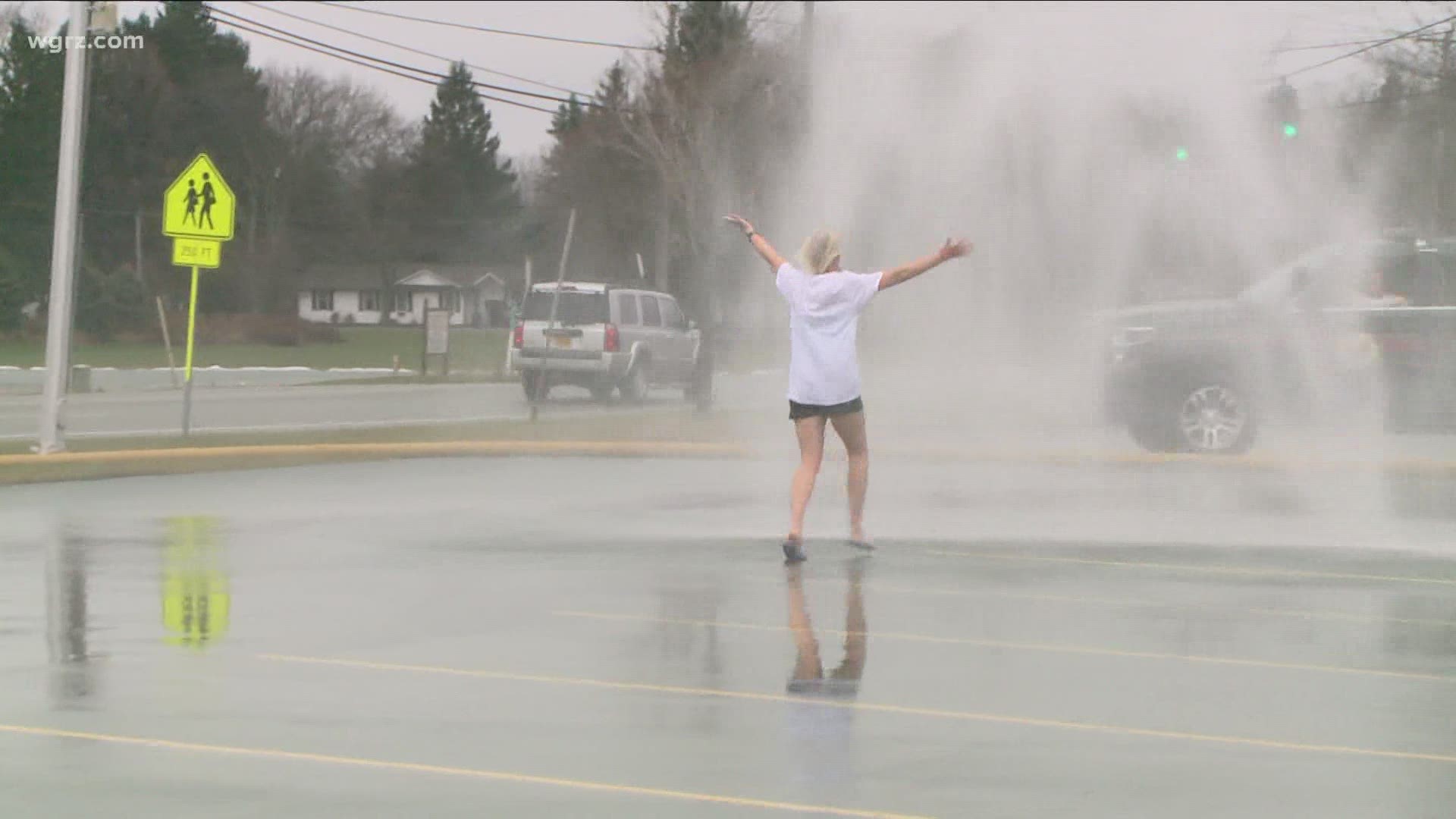 It wasn't the annual polar plunge, but the polar spray raised money for New York Special Olympics athletes in the region.