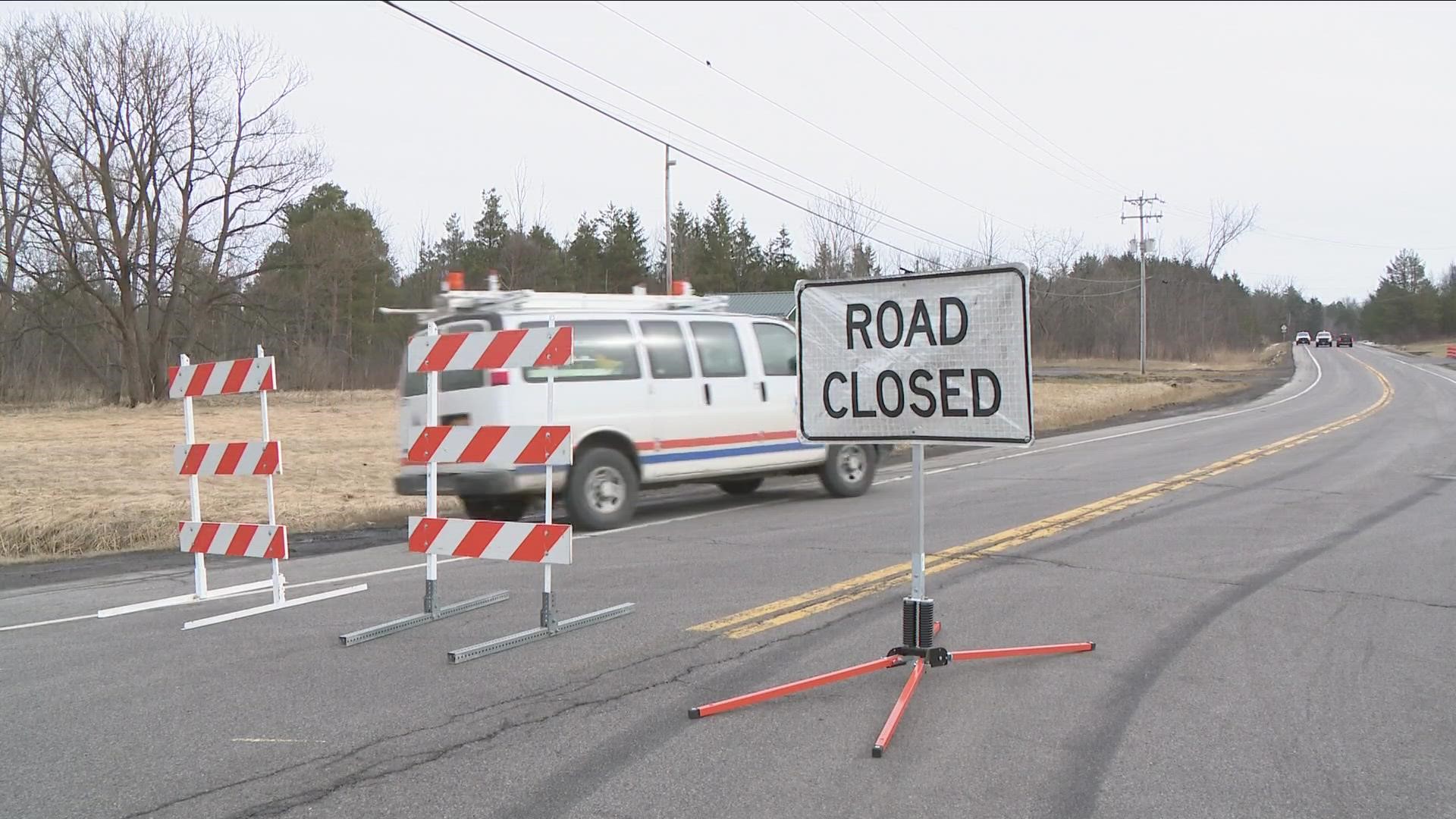 A gas leak in Marilla forced the evacuation of around a dozen homes