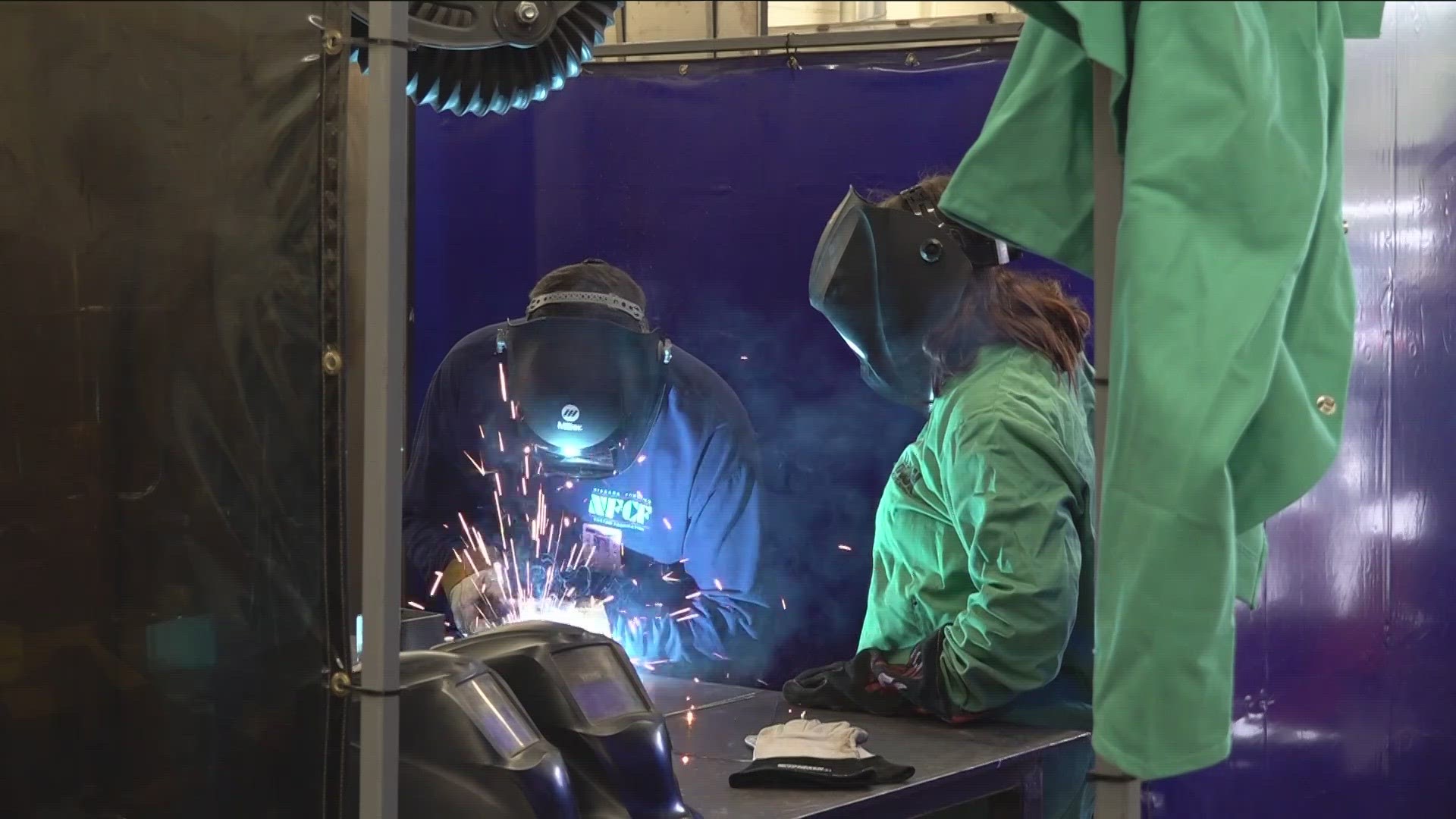 Alden High School is partnering with professionals in manufacturing and the trades to show students what job opportunities are out there after high school.
