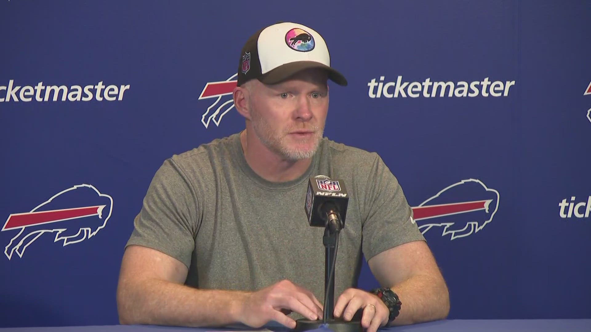 Bills head coach Sean McDermott discusses coaching changes