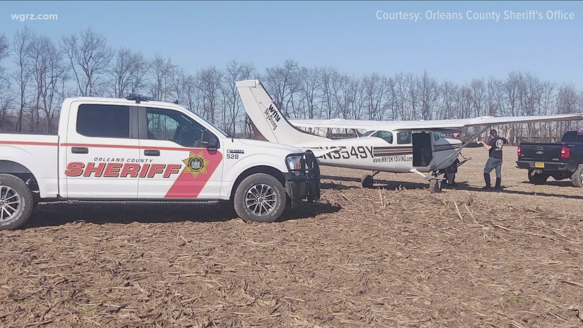 According to deputies, the Rochester pilot ran out of fuel shortly after he had two skydivers jump out and while heading back to land.