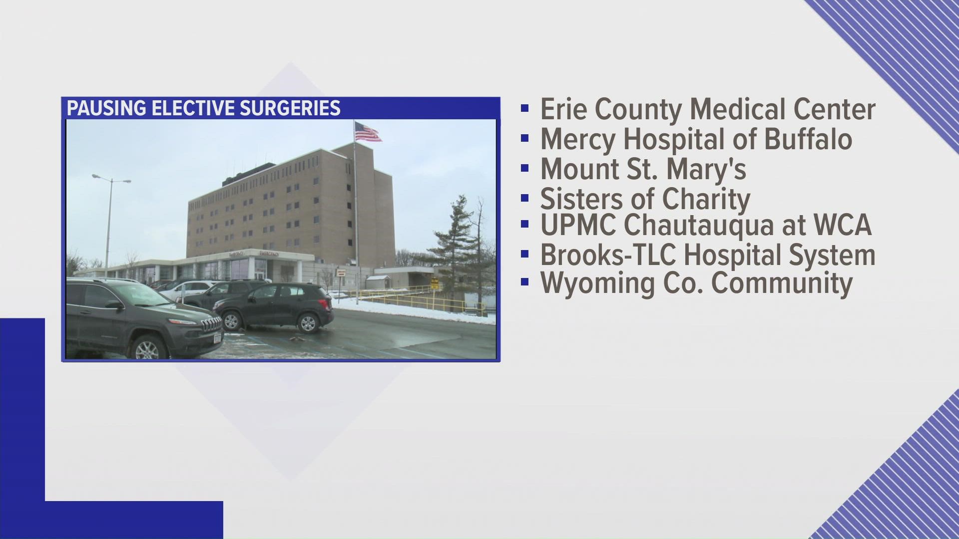 The decision is part of Governor Hochul's executive order to increase capacity at hospitals.