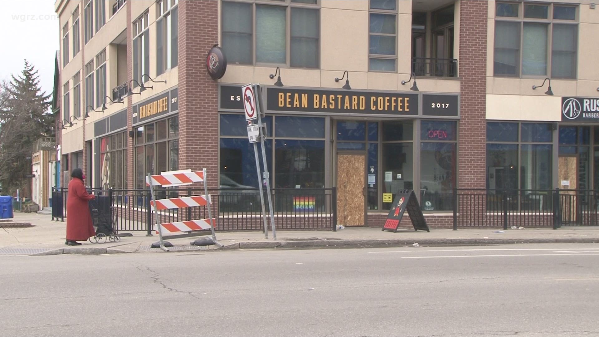 The Bean Bastard on Bryant Street posted online today after they say someone broke the glass on the front door.