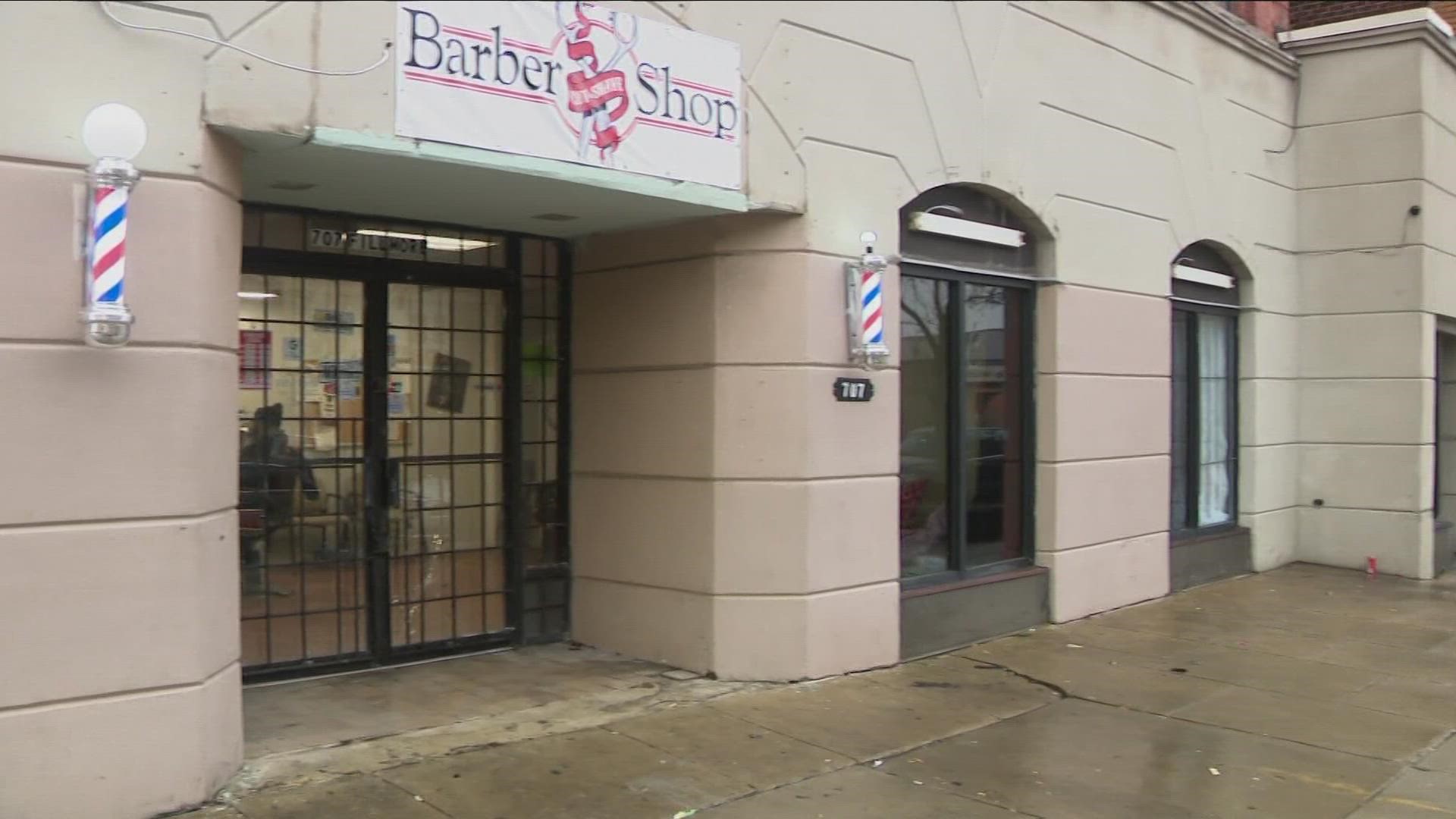 Barbershop turns into shelter during blizzard