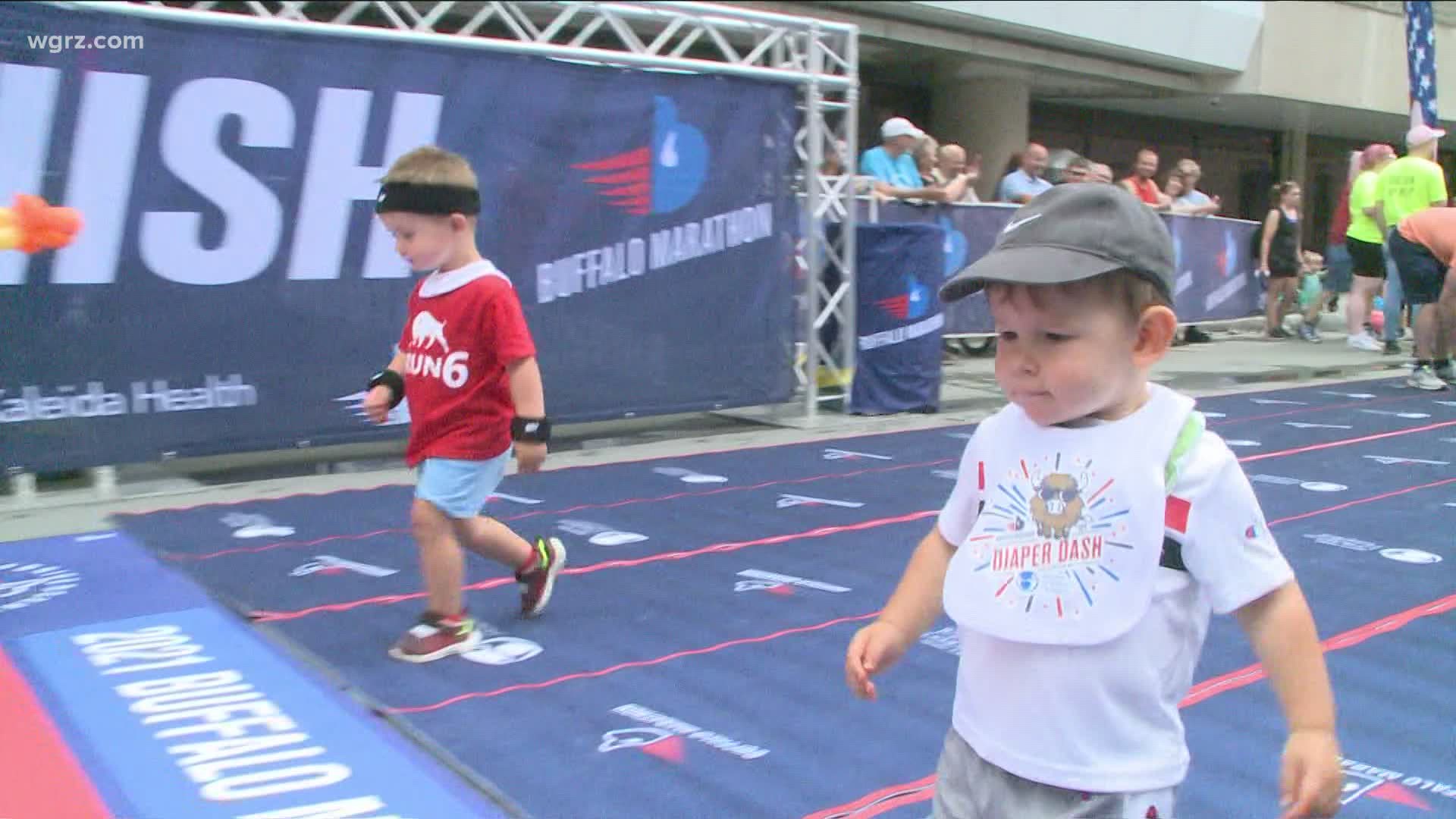 The 5K race was held Saturday morning, as well as the kids mini-marathon and the diaper dash.