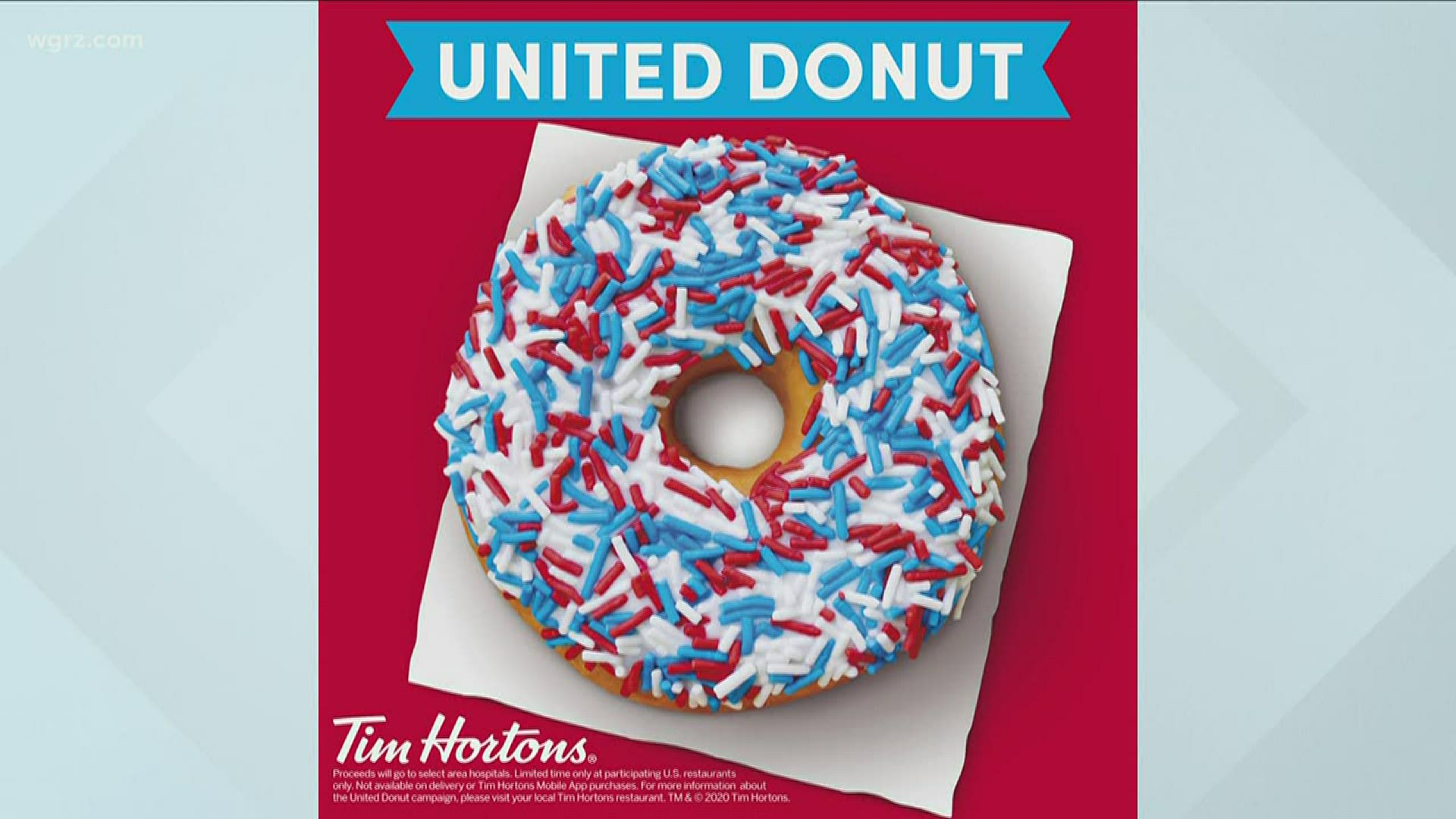 All of the proceeds from the United Donut will go to ECMC and the Kaleida Health Foundation locally