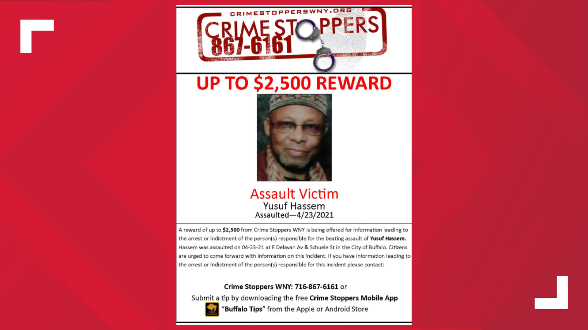 Crime Stoppers offering reward in Buffalo assault case | wgrz.com