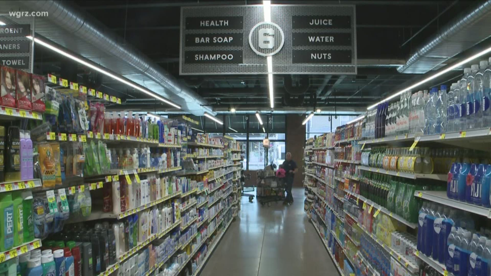 grocery store chains have a wide variety of products, but keep very little in their inventory.