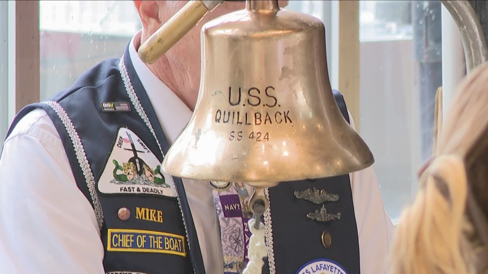 They remembered those lost on submarines during World War II by ringing a bell 52 times, representing the number of subs that went down during the war.