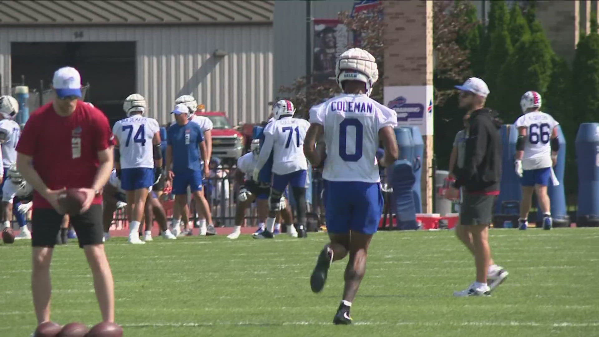 Keon Coleman putting in the work at Bills training camp