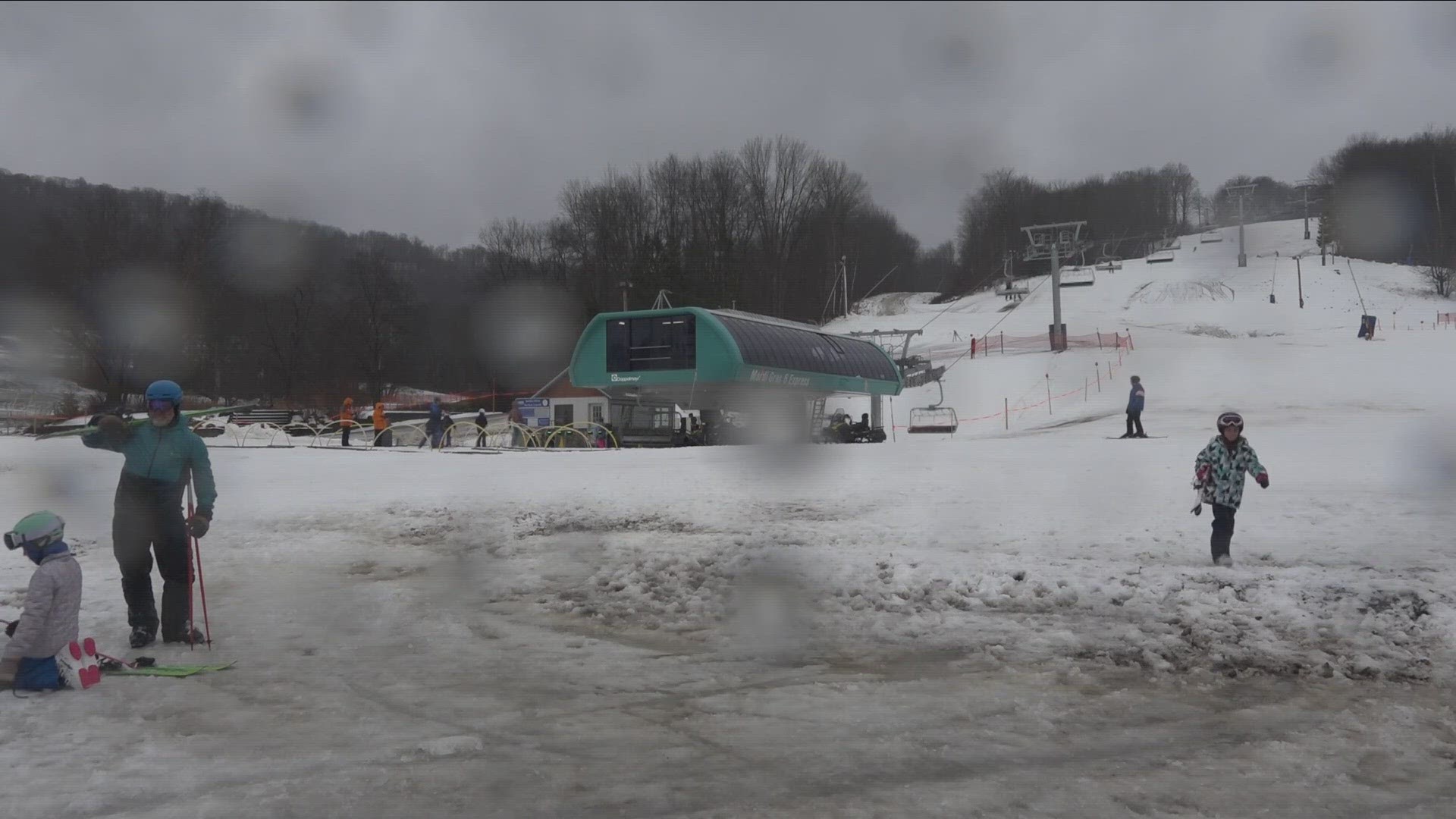 Skiers flocked to ski lifts at Holiday Valley to shred the slopes on opening day.
