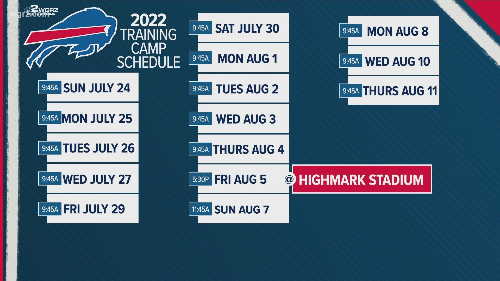 bills game schedule 2022