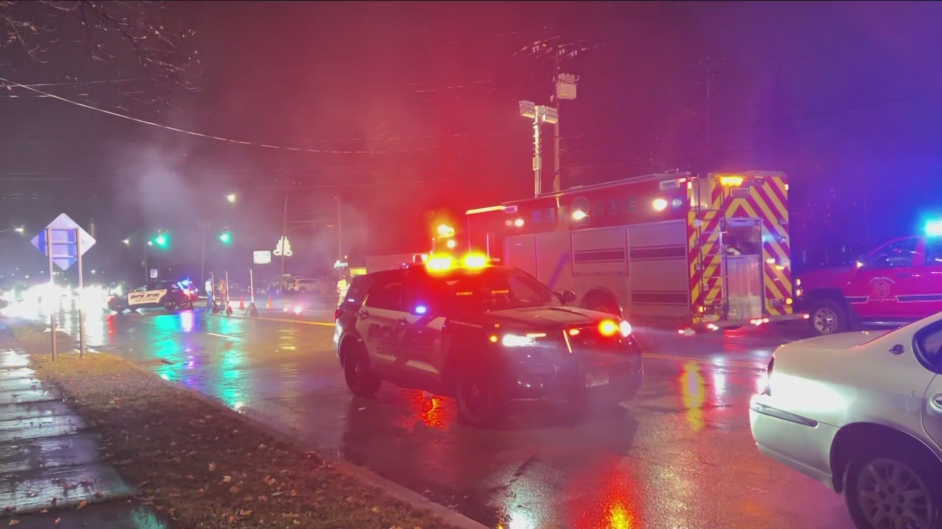 A pedestrian has died after being hit by a car in Lockport