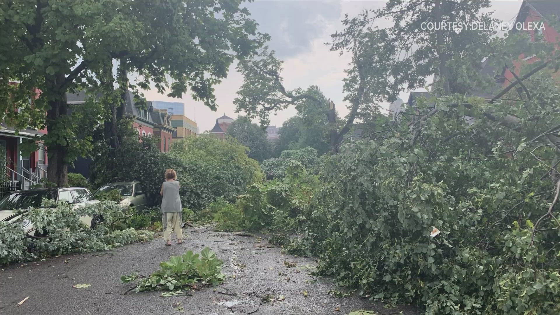 A confirmed EF1 tornado brought destruction to downtown Buffalo