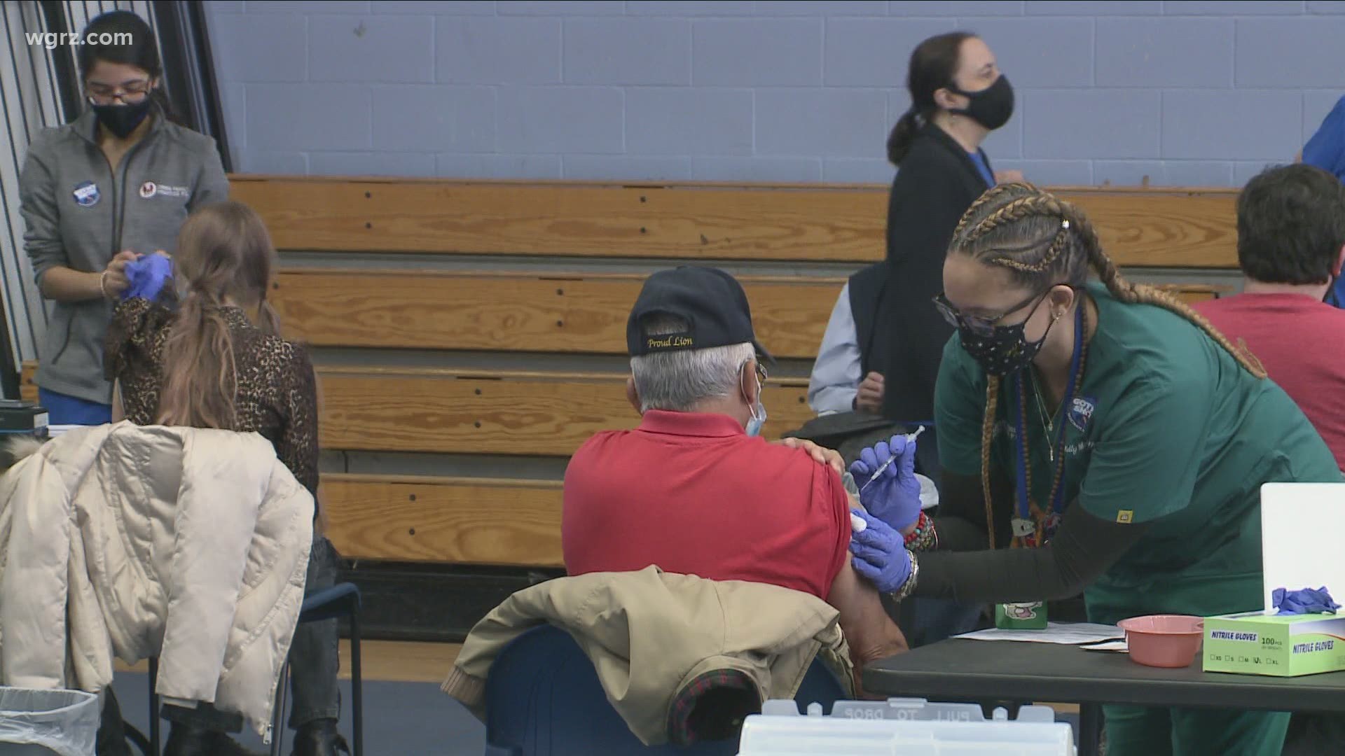 pop-up clinic was at Wrobel Towers in the Falls… where 150 people were vaccinated.
