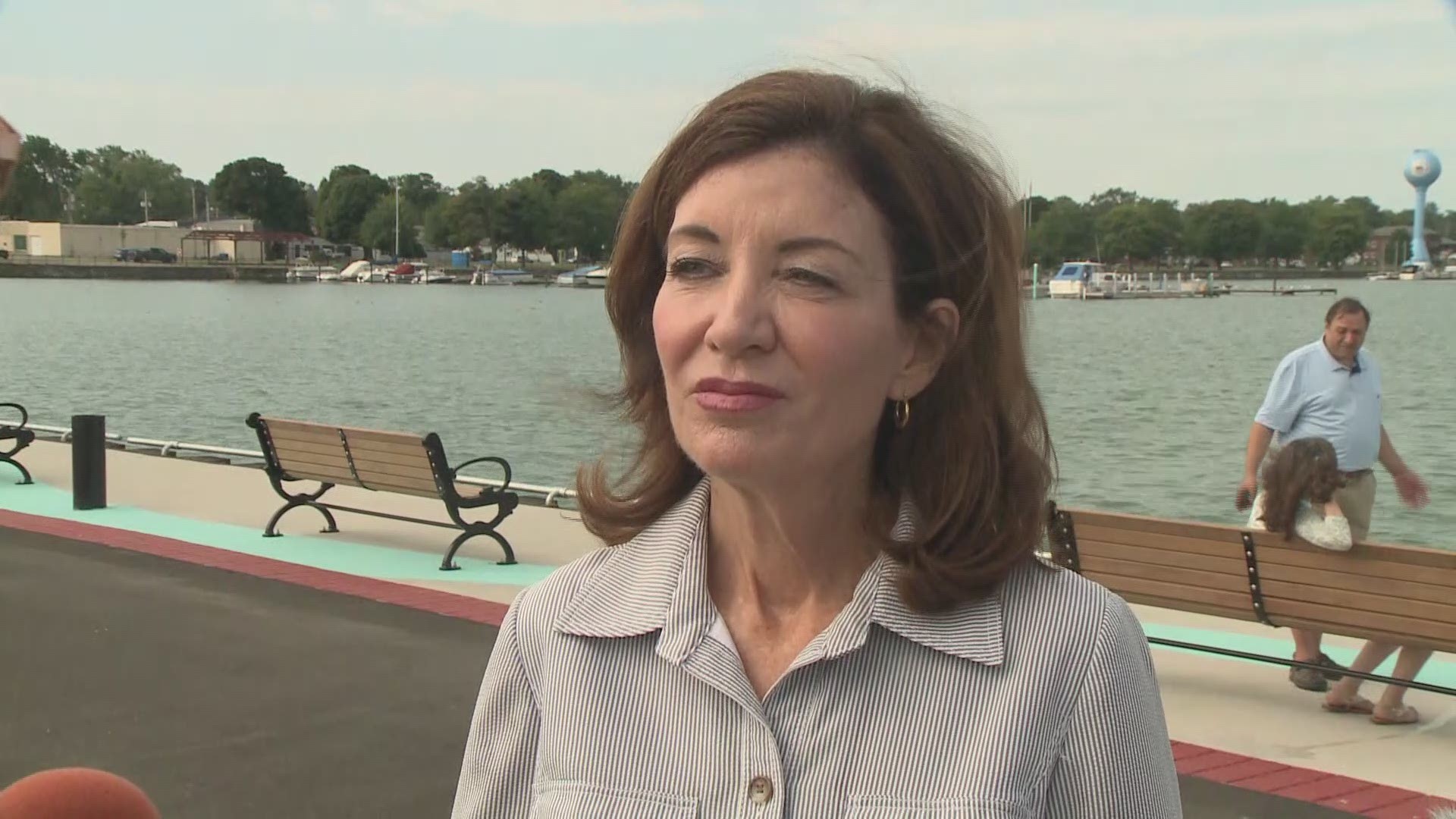Two On Your Side's Emily Lampa asked Hochul tough questions on Monday morning.