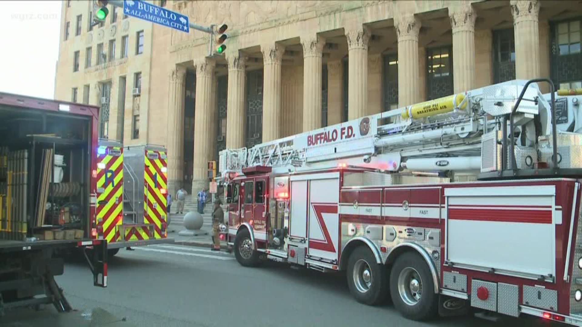 Two people rescued from elevator at city hall