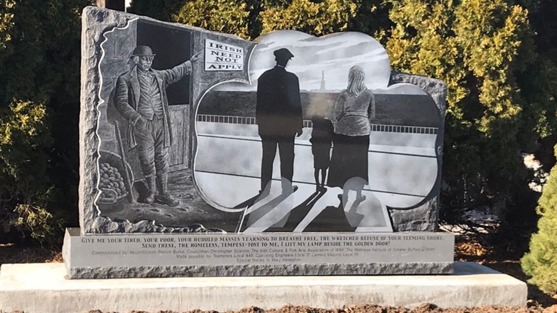 Irish immigrant monument unveiled in South Buffalo