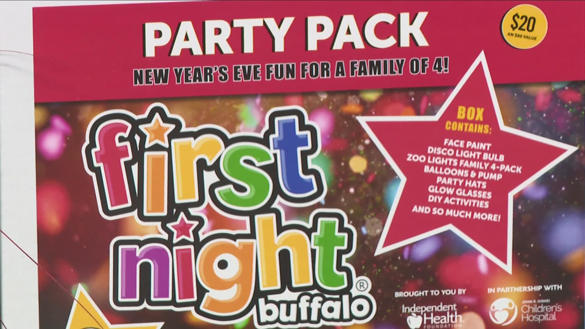 First Night party packs for sale $20 at Tops Markets