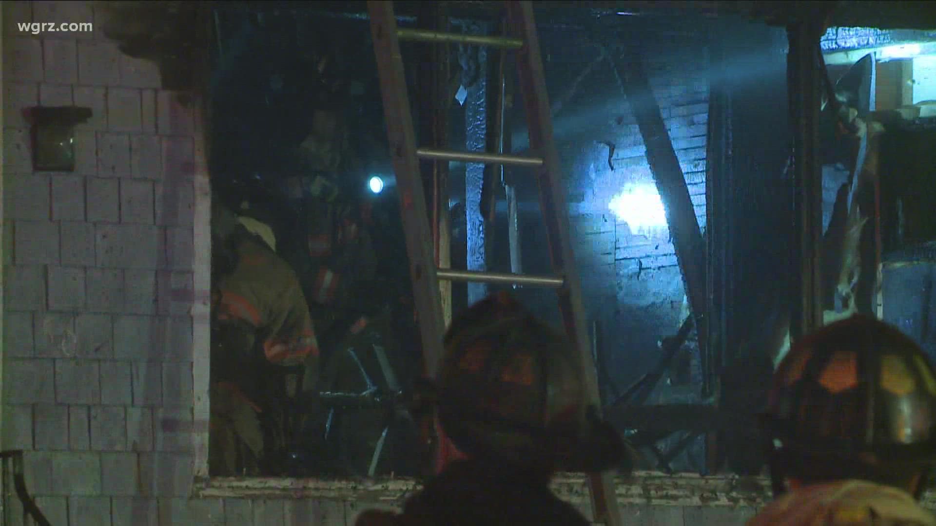 Firefighters were called to the scene of a house fire late Monday night near the Buffalo Cheektowaga border.