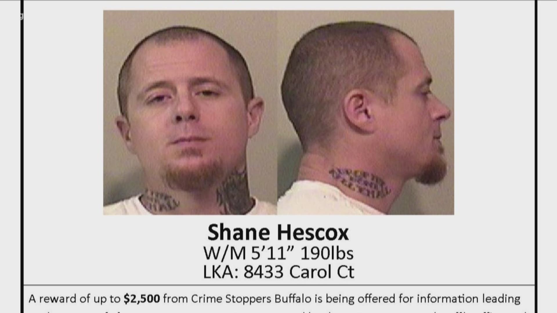 CRIMESTOPPERS IS OFFERING A 25-HUNDRED DOLLAR REWARD FOR ANY INFORMATION LEADING TO HIS ARREST.