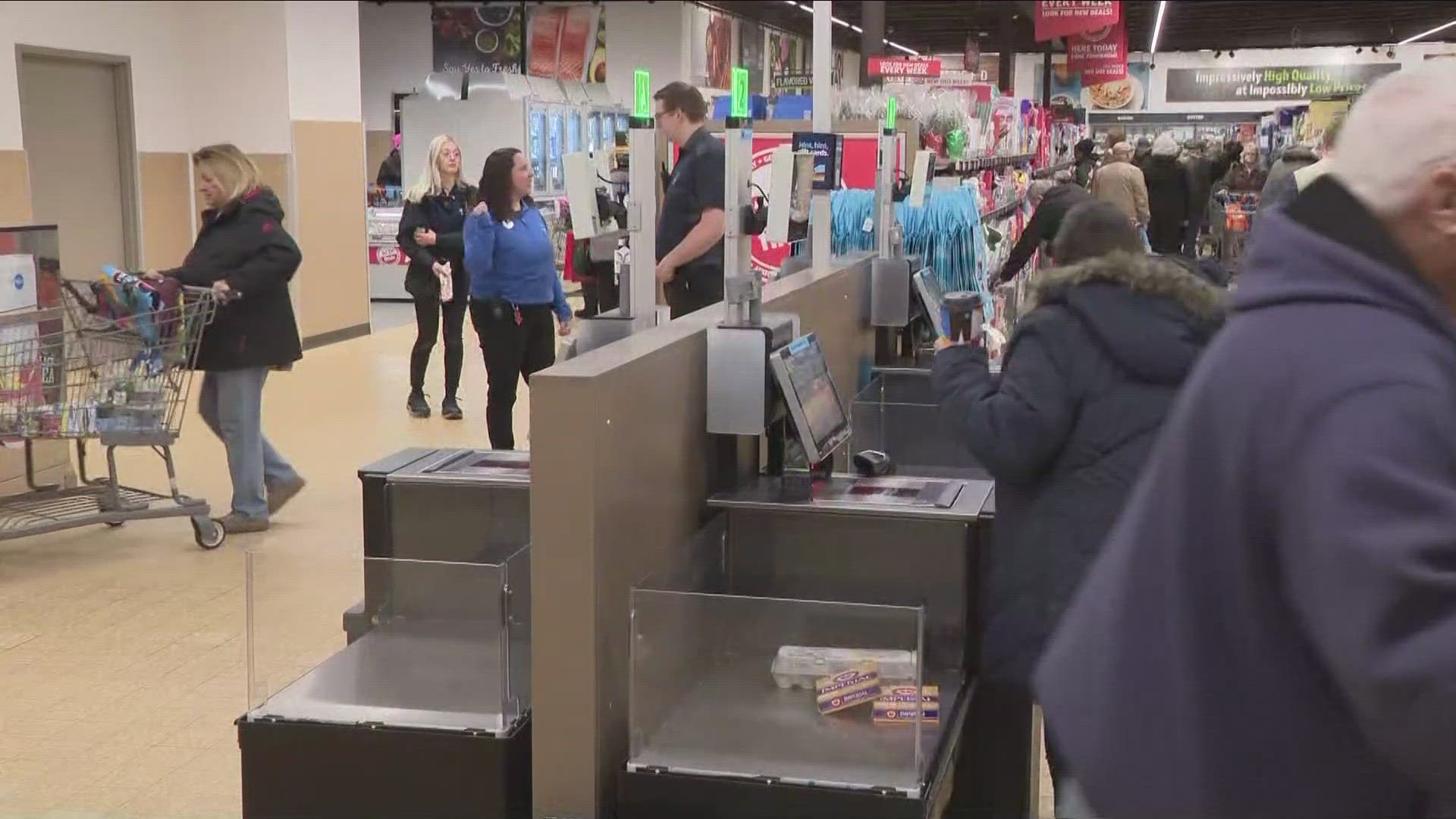 THE harlem road location RE-OPENED a few hours ago.
there was a line of people ready to check out the renovated store that's been closed since labor day.