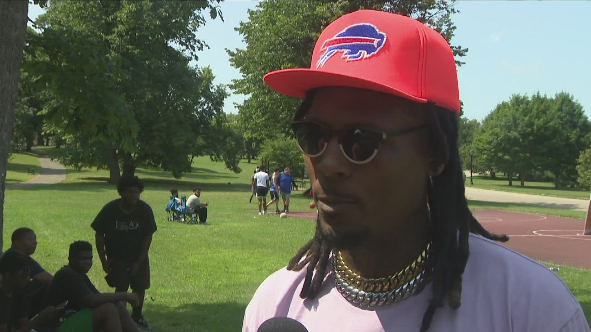 Stevie Johnson arranged for the charity event held at Delaware Park on Saturday.