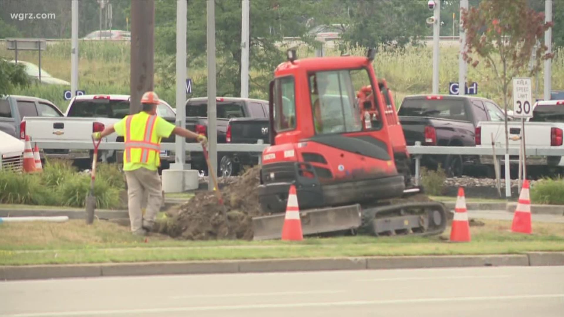 Town of Amherst engineers say gas lines need to be marked before contractors can begin lighting project construction on Niagara Falls Boulevard north of I-290 to Tonawanda Creek Road.