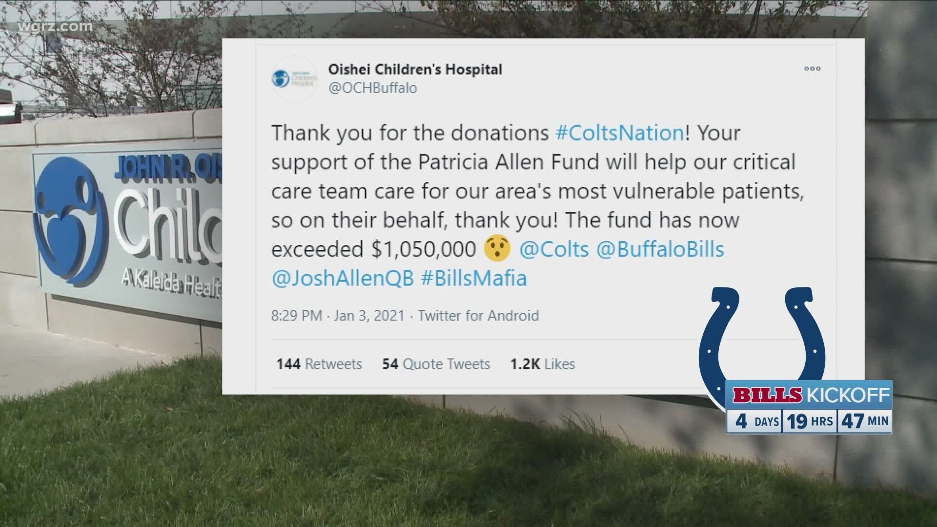 WGRZ - Channel 2, Buffalo - Between the Patricia Allen Fund at