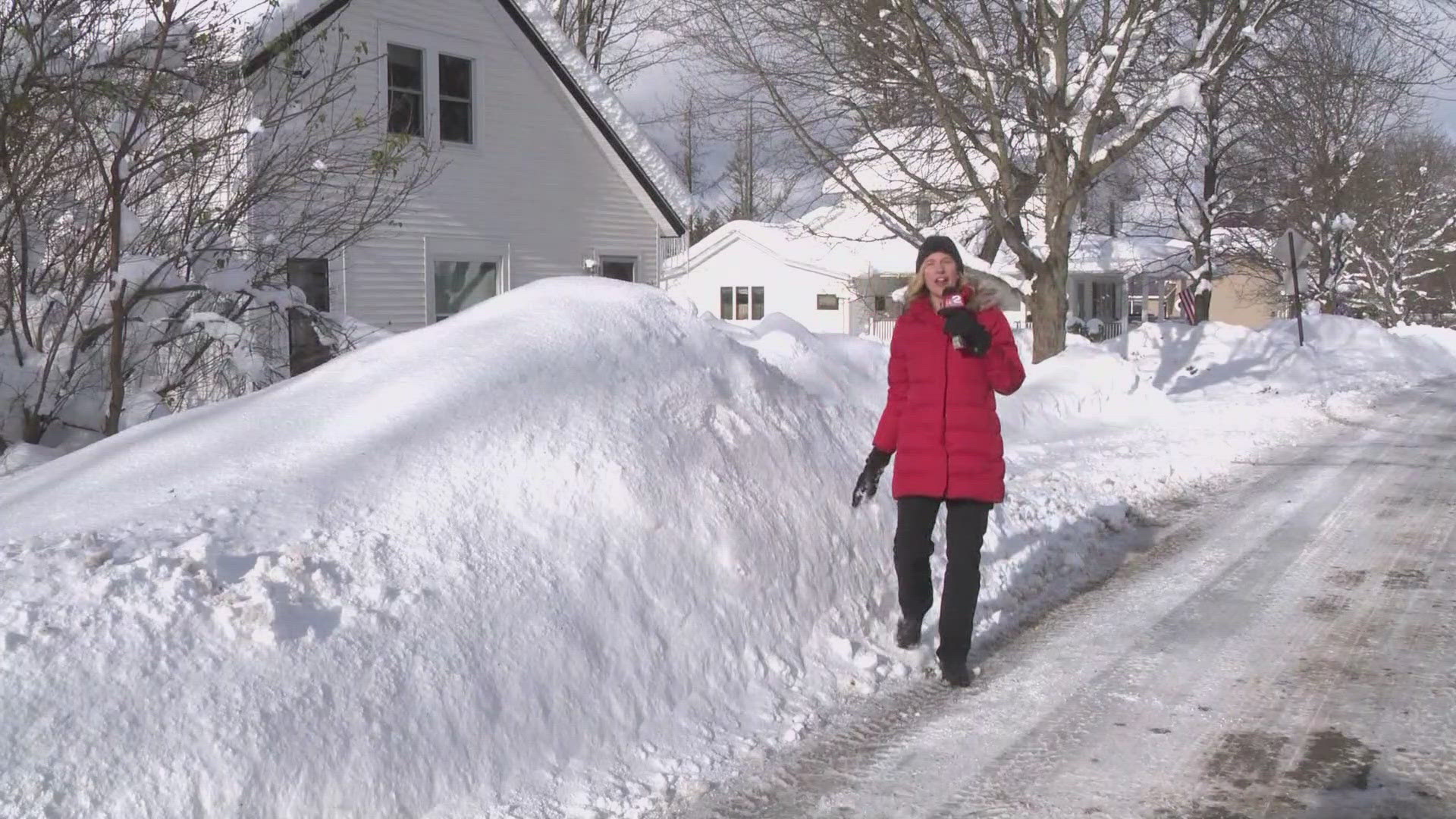 Jen Stanonis is in Cassadaga where heavy snow fall has piled up over the weekend from lake effect storms.