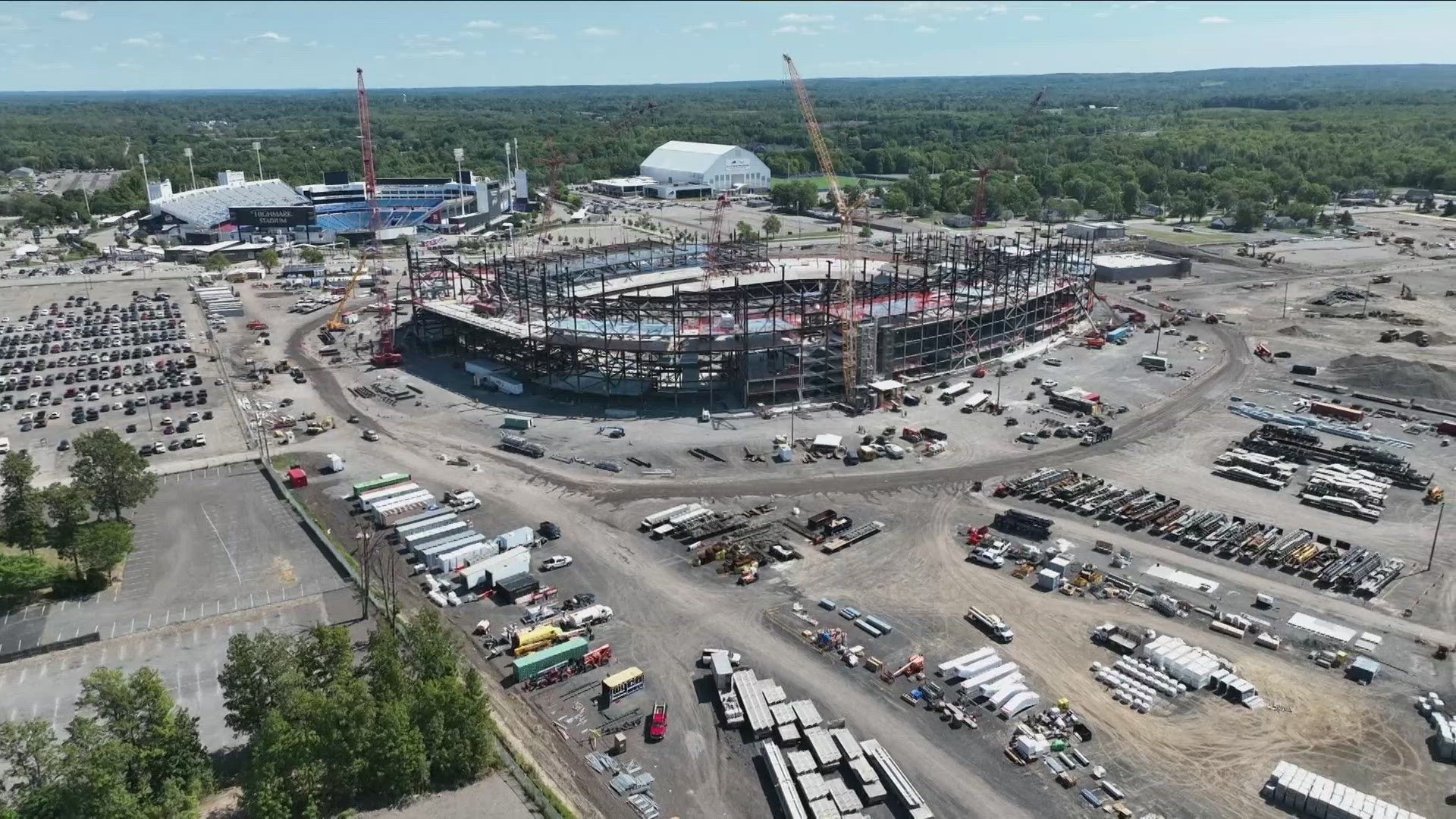 Erie County raised enough money to fulfill its obligation for the construction of the new Bills stadium, mostly through institutional orders.