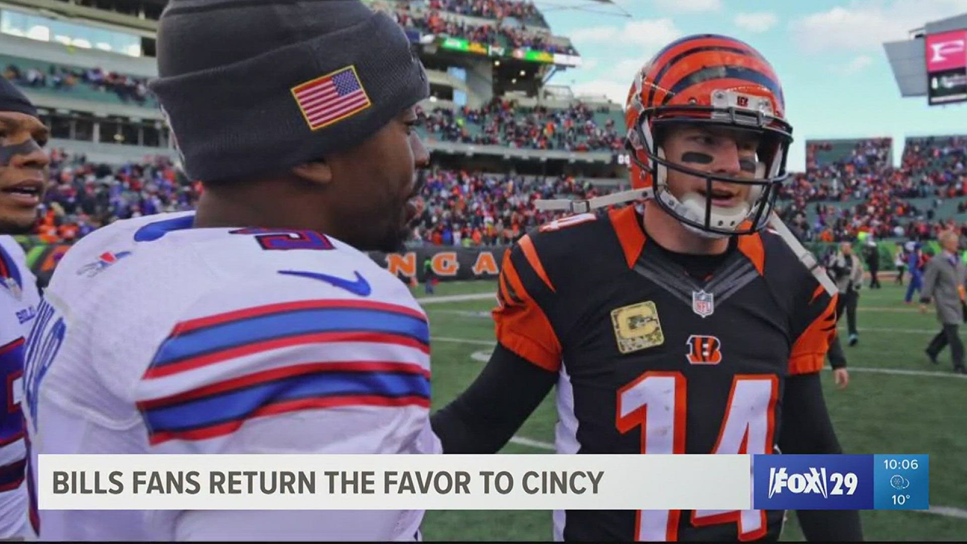 Bills fans thanked Andy Dalton by donating to his foundation.