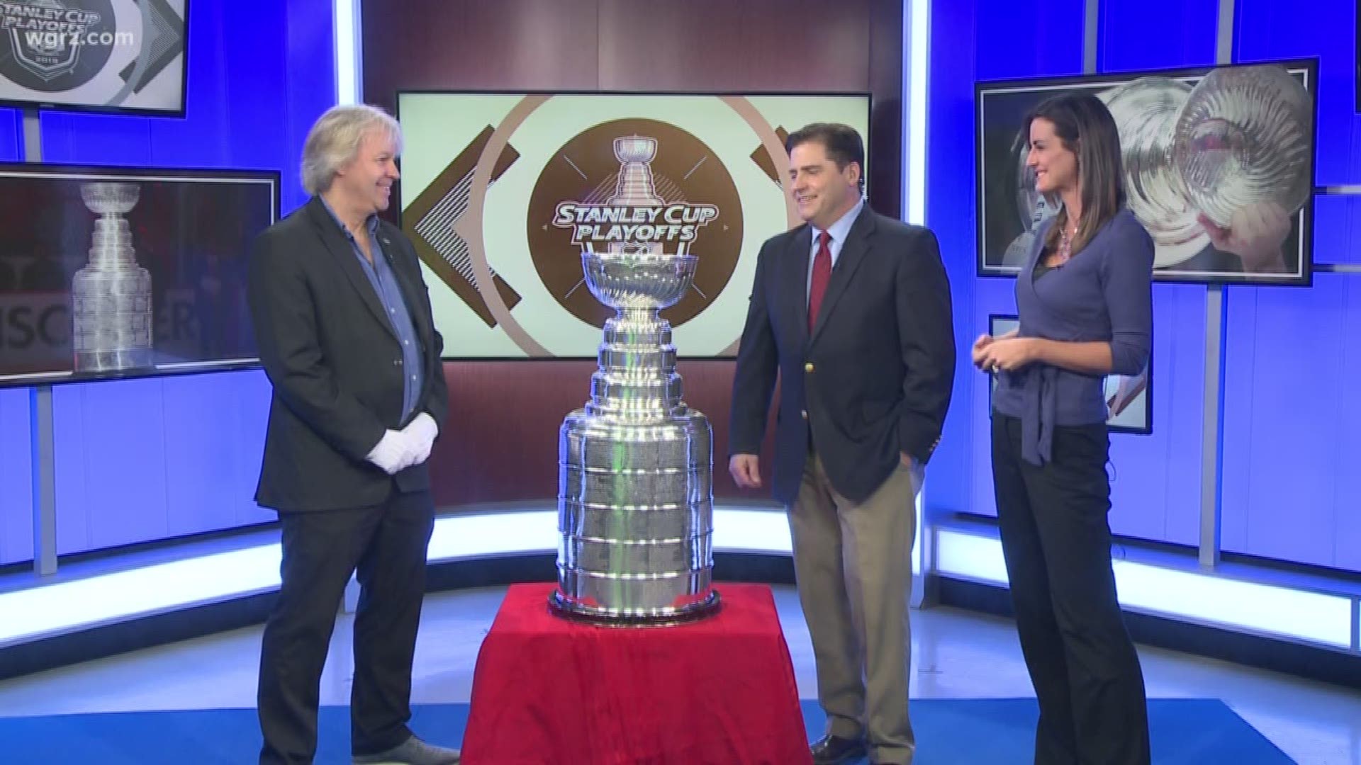 The Keeper of the Cup stopped by our studio Tuesday morning to share the coveted championship trophy and its stories with us