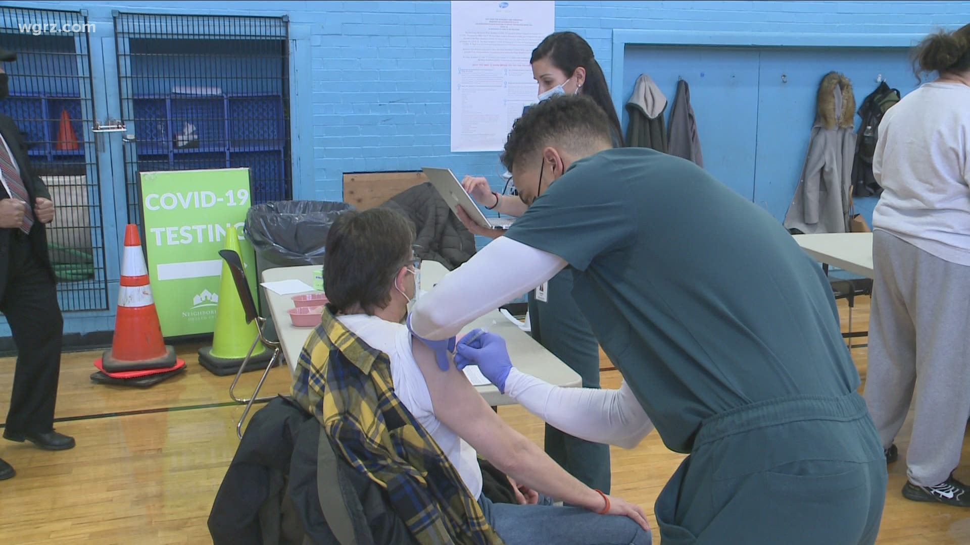 After weeks of calls for a COVID-19 vaccination clinic to be set up in the Black Rock-Riverside area of Buffalo, a pop-up clinic was held there today.