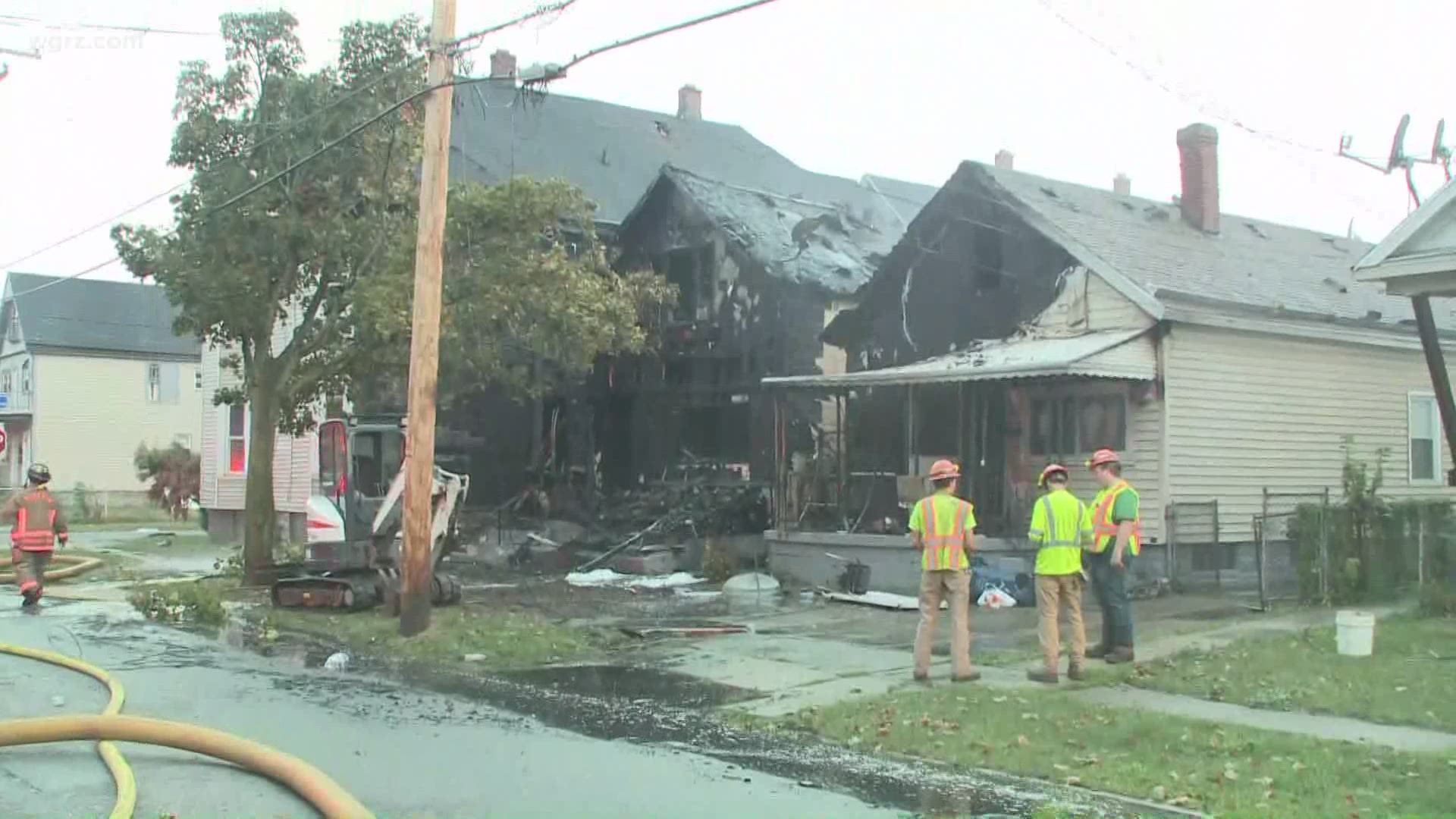 3 houses catch fire on Buffalo's west side, 2 firefighters hospitalized ...